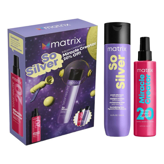 Shampoo Matrix So Silver 300ml + Tratamiento Miracle 20 En 1