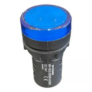Sinaleiro Led 22mm Monobloco 220vca Azul  Ad22-22ds