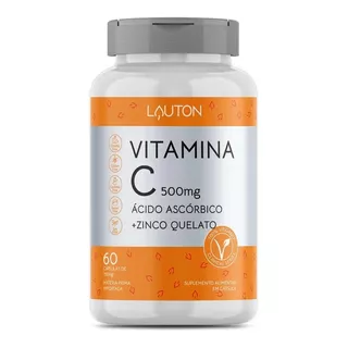 Suplemento Em Cápsula Lauton Nutrition  Vitamina C + Zinco Vitamina C Vitamina C + Zinco Em Pote De 45g 60 Un