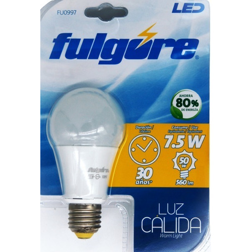  Foco Fulgore Fu0997 Luz Calida 7.5w Led Direccional 60hz 