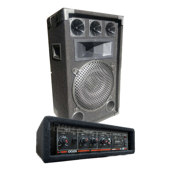 Combo Bafle 12'' Parlante 200w + Consola Amplificada Bt,usb