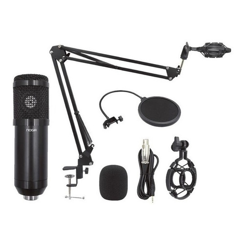 Micrófono Noga MIC-ST800 Condensador Cardioide color negro