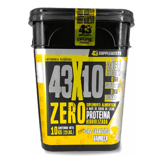 43 Proteina Zero Hidrolizada 10 Kg Vainilla 43 Supplements