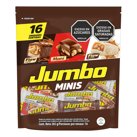 Chocolatina Jumbo Mini Surtido X 16 Unidades
