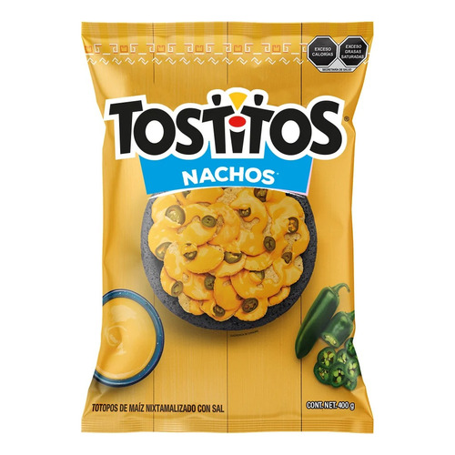 2 Pack Totopos Nachos Tostitos Sabritas 400