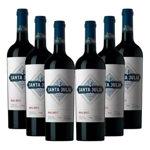 Bodega Santa Julia botella de vino tinto malbec 750ml 6u