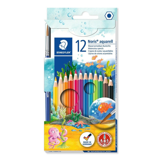 Caja Con 12 Lapices De Colores Staedtler Noris Acuarelables