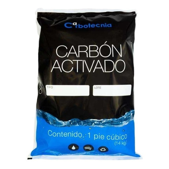 Carbón Activado Saco Concha De Coco 1 Ft3 Para Agua