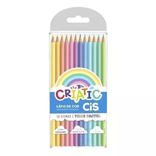 Lápis De Cor Cis Criatic Tons Pastel - Estojo Com 12 Cores