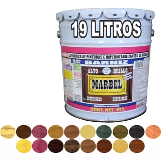  Barniz Brillante Económico Cubeta De 19lts 17 Colores Tinta