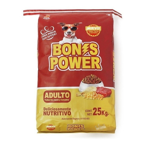 Alimento Bones Power Alimento para perro  para perro Croqueta para perro adulto todos los tamaños sabor mix en bolsa de 25kg