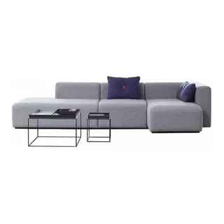 Sofá 3,00m Modular Com Chaise Linho Veludo Ou Suede