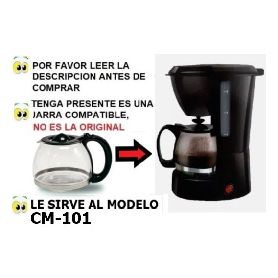 Jarra De Repuesto Cafetera Hoffen 6 Tazas Cm-101