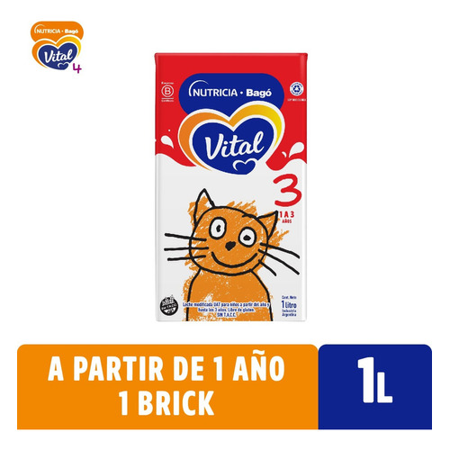 Leche Liquida Vital 3 Brick Nutricia Bago X 1 Lt