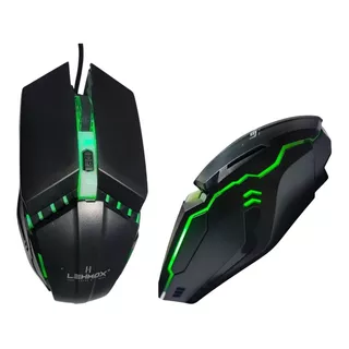 Mouse Gamer Usb Led Rgb Jogos Cor Preto