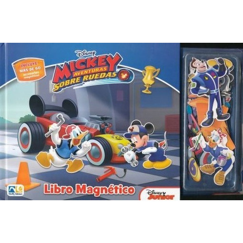 Libro Magnetico Mickey Aventuras Sobre Ruedas / Pd., De Disney. Editorial Novelty Ediciones Infantil, Tapa Dura, Edición 1.0 En Español, 2017