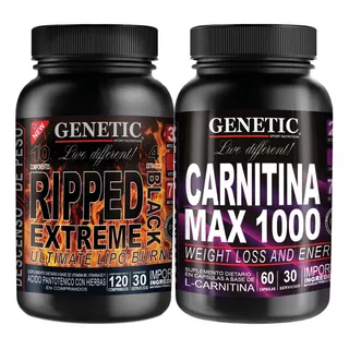 N°1 Quemador Grasa Definitivo Ripped Black Carnitina Genetic