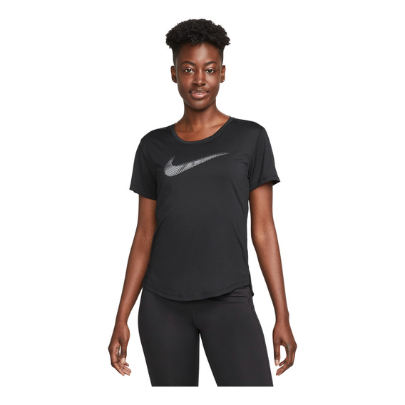 Polera Nike Drifit Swoosh Negro Mujer