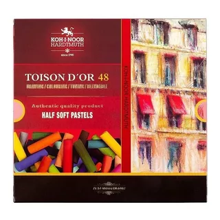 Pastel Seco Soft Toison Dor 48 Cores Half Stick Koh-i-noor