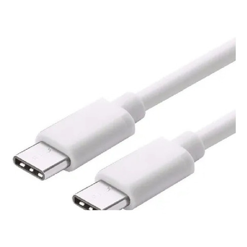 Cable Usb Tipo C Macho A Macho 1 Metro Color Blanco