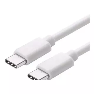 Cable Usb Tipo C A Usb Tipo C Macho Carga Y Datos 1 Metro Color Blanco