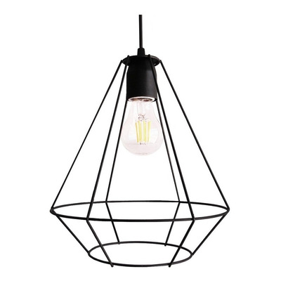 Colgante Jaula 1 Luz Diamante Orleans Vintage Apto Led Sf