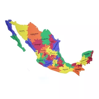 Mapa De México De Foamy Foami Fomi Rompecabezas