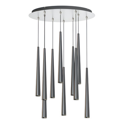 Colgante 10 Luces Konos Acero Led Base Redonda 20420ac Rd