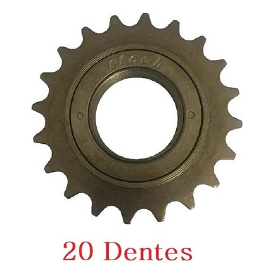 Catraca Roda Livre Bike 20 Dentes Toda Esferada Marrom Goal