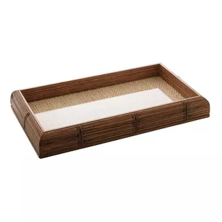 Bandeja Woodart De Madeira Bambu Natural 30cm X 17cm X 4cm