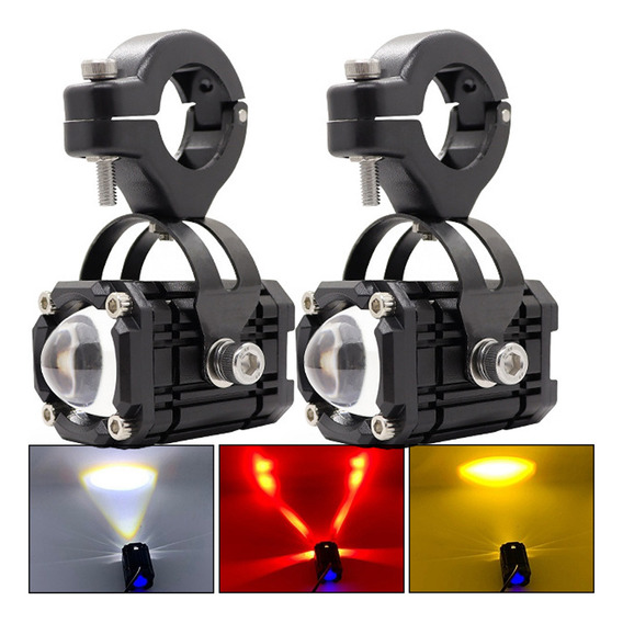 Faro Led Neblinero  Dual A/b Auto/moto Con Base Multicolor