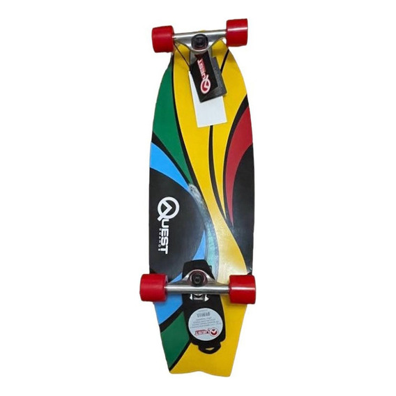 Patineta Skate Quest Boards Longboard 32  Multicolor Qt-cwa3