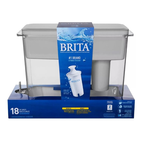 Jarra Extra Grande Brita Purificador De Agua 18 Cup +filtro 