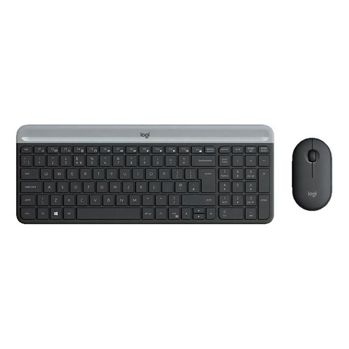 Teclado Logitech + Mouse Mk470 Wirelees Slim Usb Color Negro