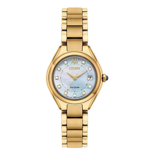 Reloj Citizen Eco-drive Dama Dorado Cryst Ew2543-85d - S022