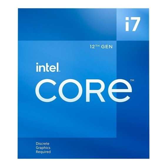Procesador gamer Intel Core i7-12700F BX8071512700F de 12 núcleos y  4.9GHz de frecuencia con gráfica integrada
