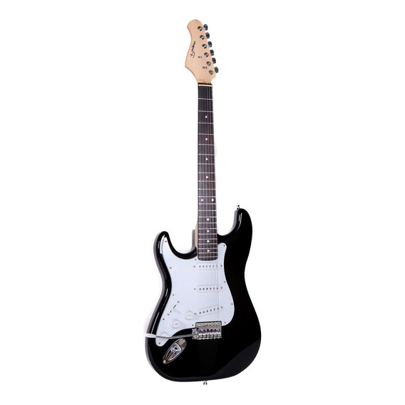 Guitarra Eléctrica Parquer Stratocaster Zurdos Negra Color Negro Orientación De La Mano Zurdo