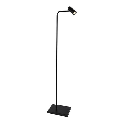 Lampara De Pie The Spot Negra Moderna Apto Led Gu10 Deco Cie