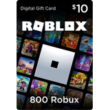 Tarjeta De 10$/800 Robux Roblox - Digital