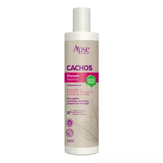  Shampoo Nutritivo Cachos Apse 300ml Limpeza Suave Vegano