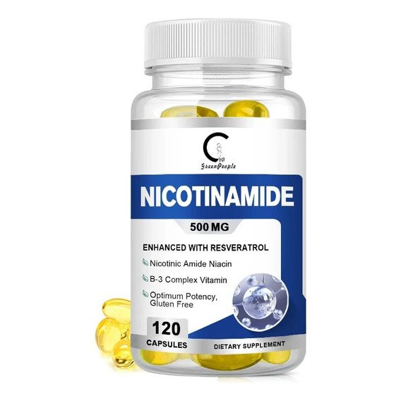 Antioxidante Nicotinamida 500mg + Resveratrol 120 Cápsulas