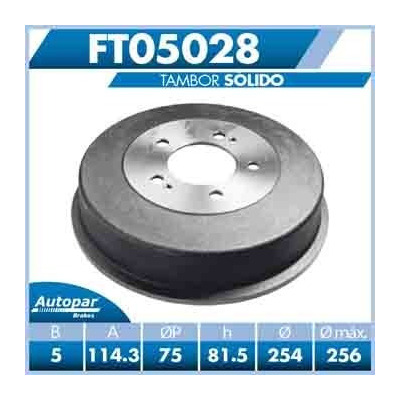 Tambor Trasero Para H100 2003 - 2005, Gasolina