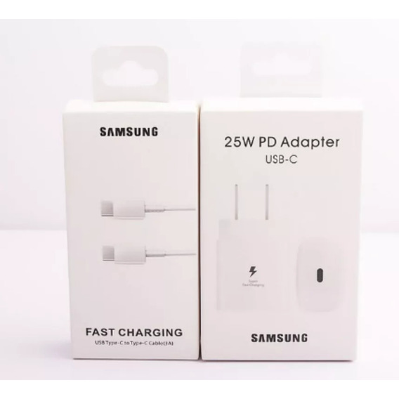 Cargador Samsung EP-TA800XBEGUS usb-c de pared con cable carga super rápida blanco