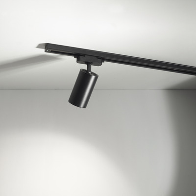 Cabezal Biz Negro Movil Con Adaptador Para Riel Pro Gu10