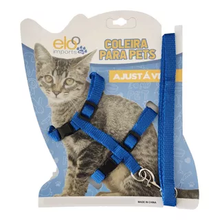 Cómodo Collar De Pecho Ajustable Para Mascotas Y Gatos Con Guía De Colores Azules