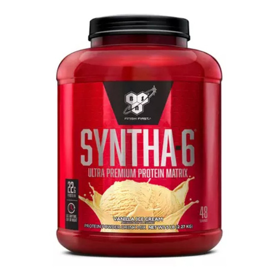 Suplemento en polvo BSN  Ultra Premiun Protein Matrix Syntha-6 proteína sabor vainilla ice cream en pote de 2.27kg