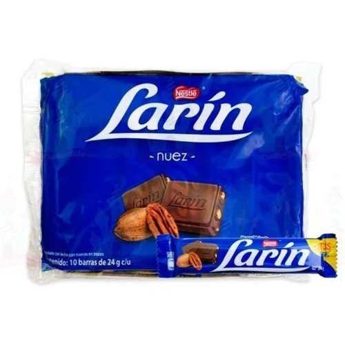 Larin Chocolate Nuez 10 Piezas Nestle Chocolate Con Leche  