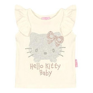 Camiseta Regata Bebê - Natural - Hello Kitty