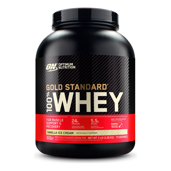 Optimum Nutrition 100% Whey Protein Proteína Vainilla 2.26kg