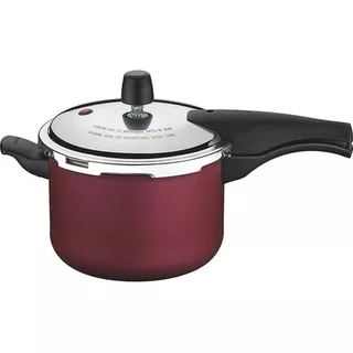 Panela De Pressão 20 Cm 4,5l Tramontina Vancouver Alumínio Cor Vermelho